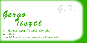 gergo tisztl business card